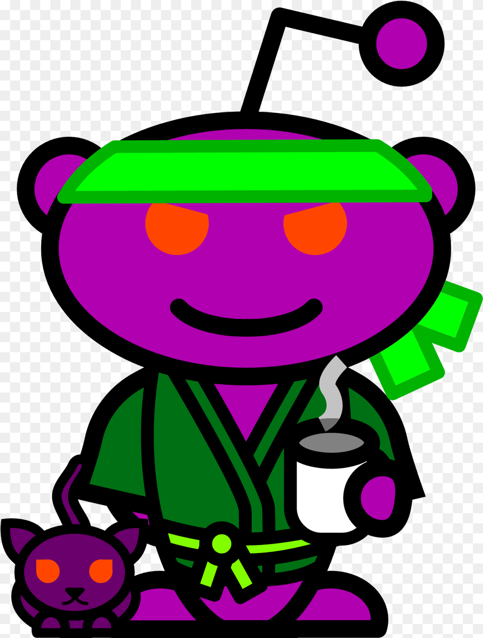 My Snoovatar Is A Purple Robot Ninja Fortnite Robot Parts Drawing, Elf Free Png Download