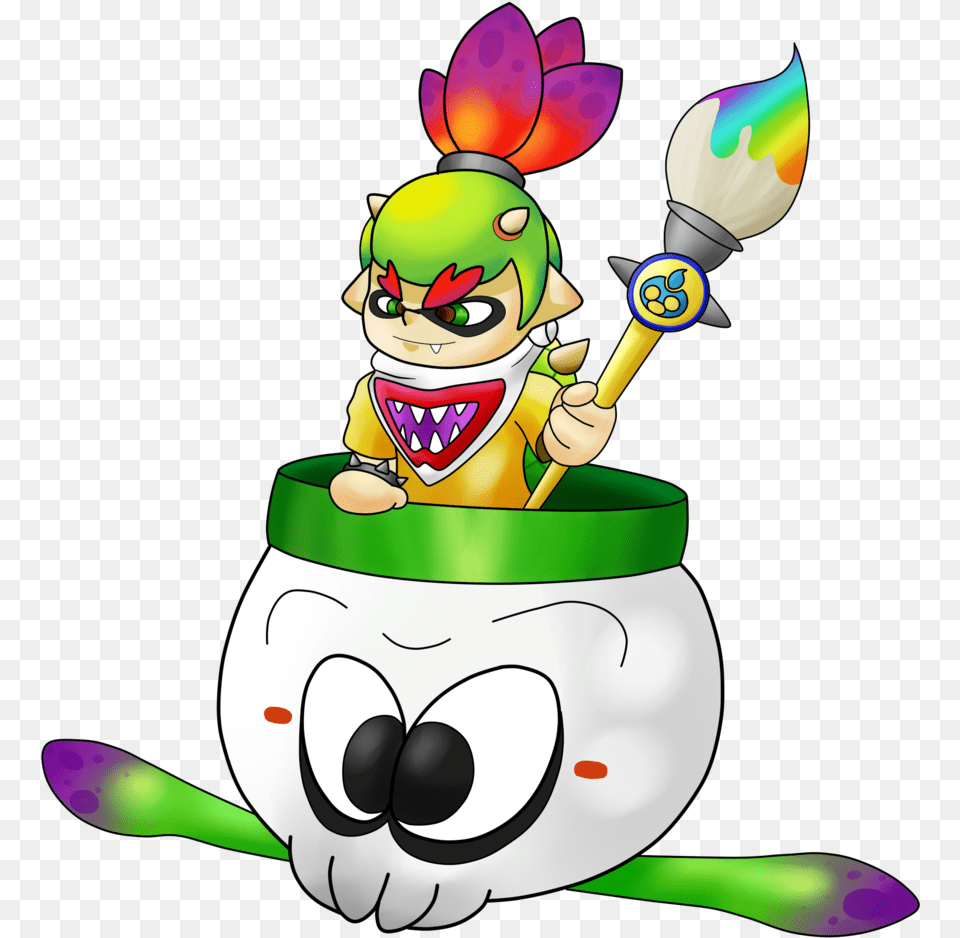 My So Made A Bowser Jr Bowser Jr As An Inkling, Baby, Person, Face, Head Free Png Download