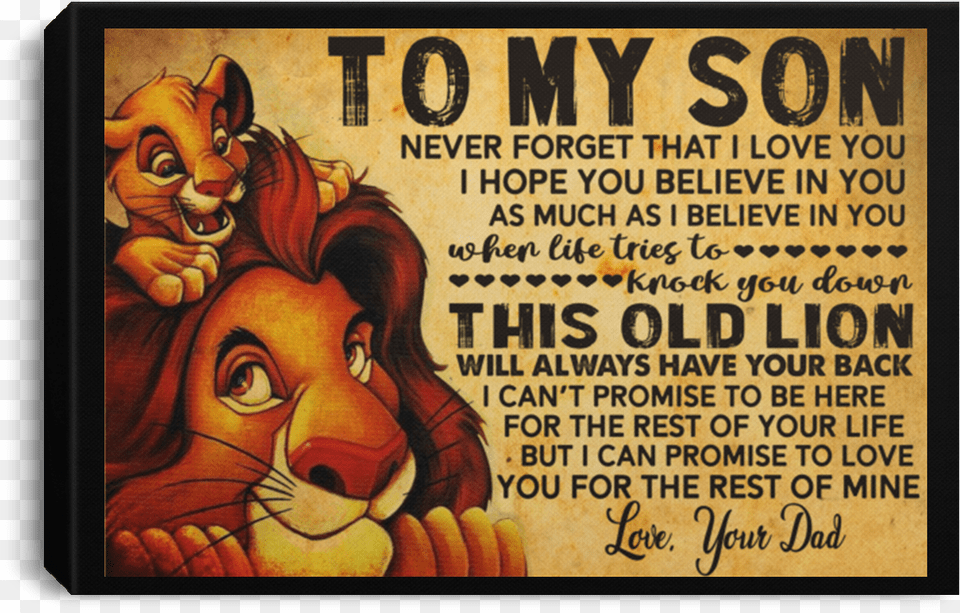 My Son Lion King Canvas, Advertisement, Poster, Baby, Person Png Image