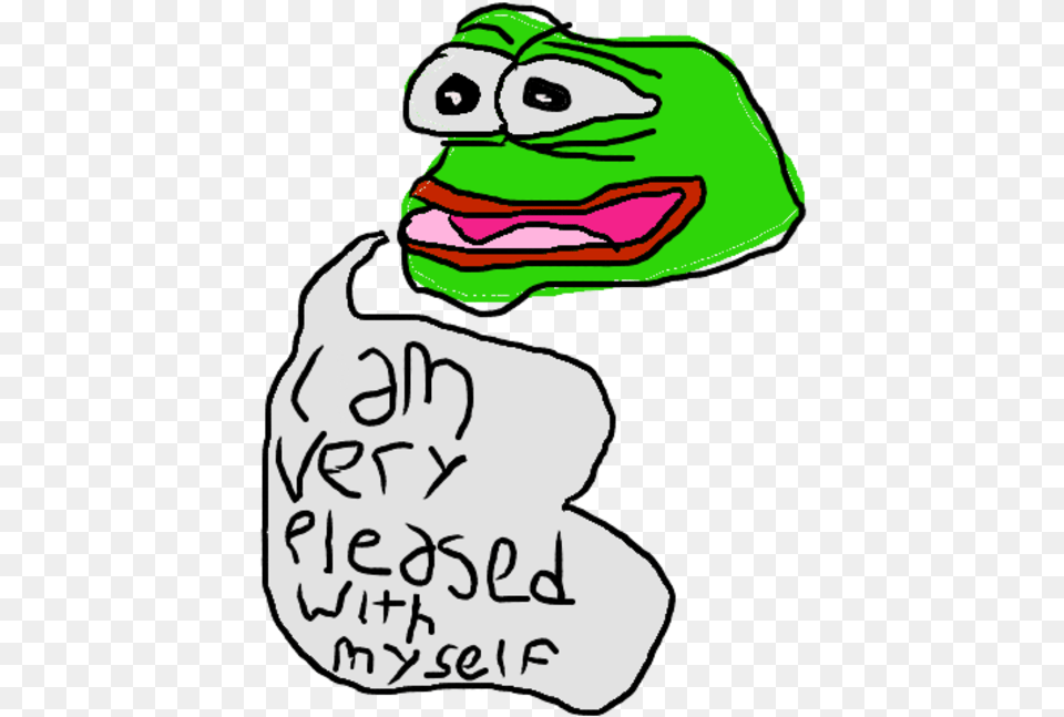 My Take On Pepe Feels Good Pepe Meme, Sticker, Amphibian, Animal, Frog Png Image