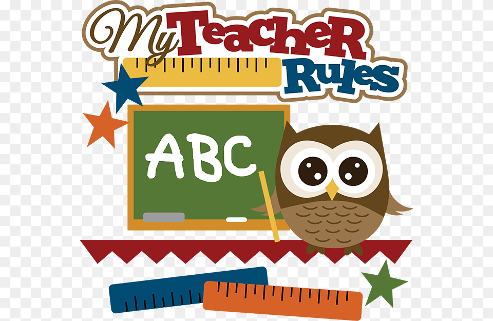 My Teacher Rules School Owl Files, Advertisement, Poster, Text, Face Png