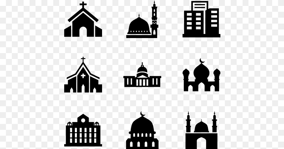 My Town Public Buildings Icon Denah Lokasi Vector, Gray Png