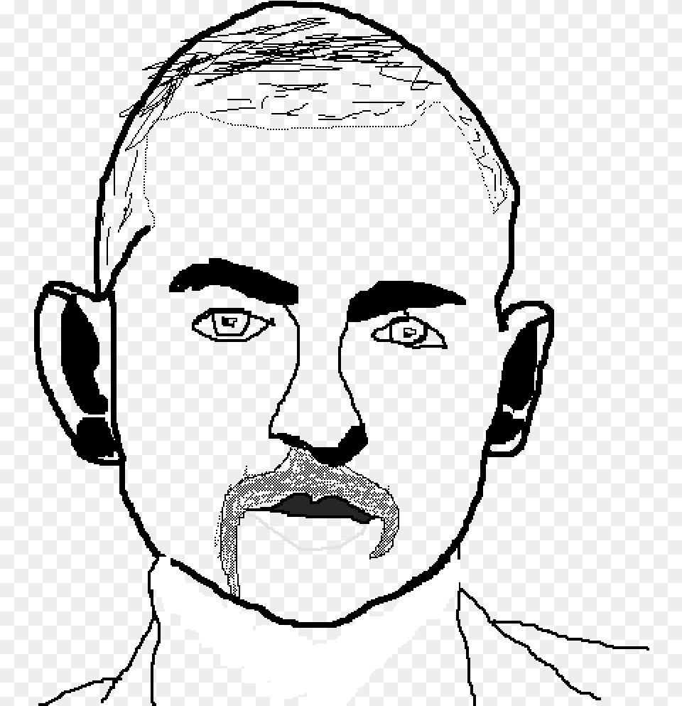 My Tribute To Chester Bennington And Lp Sketch, Silhouette, Stencil Png Image