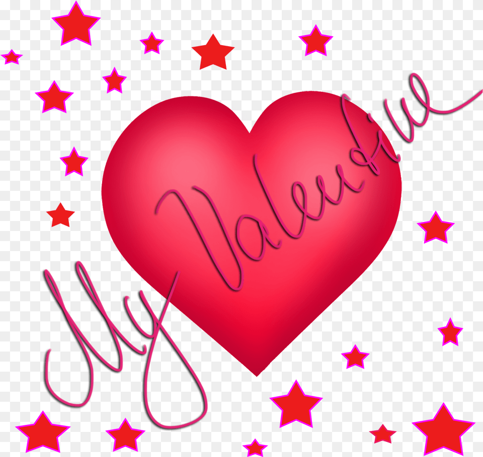 My Valentine Heart With Stars Gambar Animasi Panda Lucu Imut Free Png Download