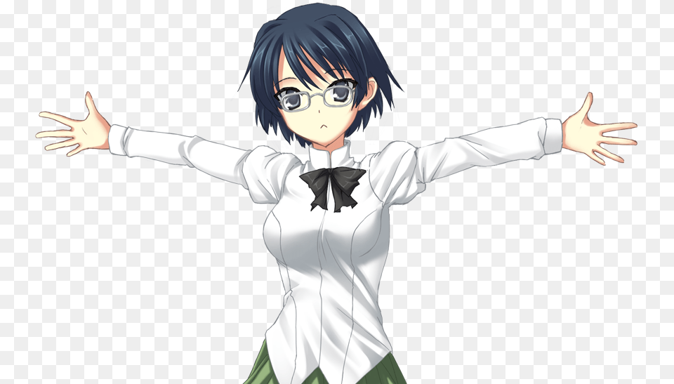 My Waifu Is Shizune Anime Girl Arms Out Full Size Shizune Katawa Shoujo, Book, Comics, Person, Publication Png Image