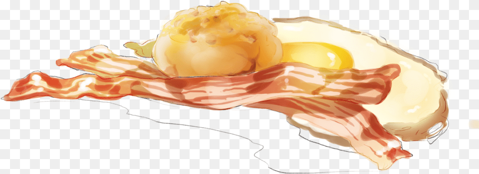 My Warm Up Sketch Today Is Tranparent Anime Breakfast, Food, Meat, Pork, Bacon Free Png
