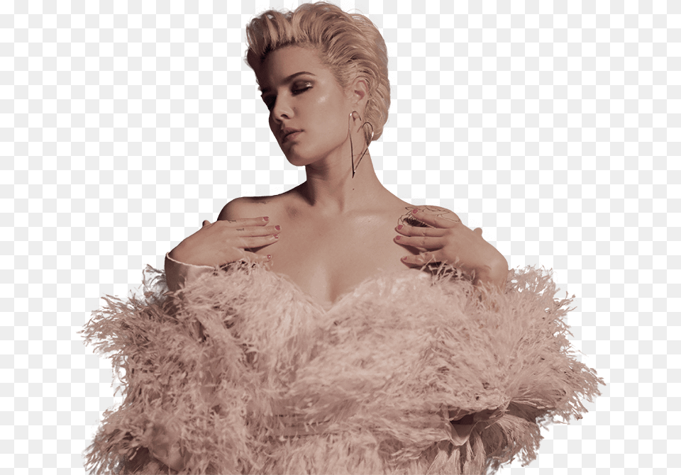 My Words Will Help Me Live Forever Once I M Gone Halsey Halsey Transparent Icon, Woman, Person, Hand, Formal Wear Free Png Download