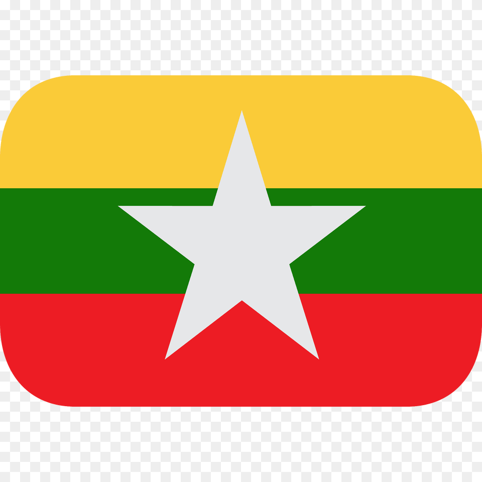 Myanmar Burma Flag Emoji Clipart, Star Symbol, Symbol Free Png