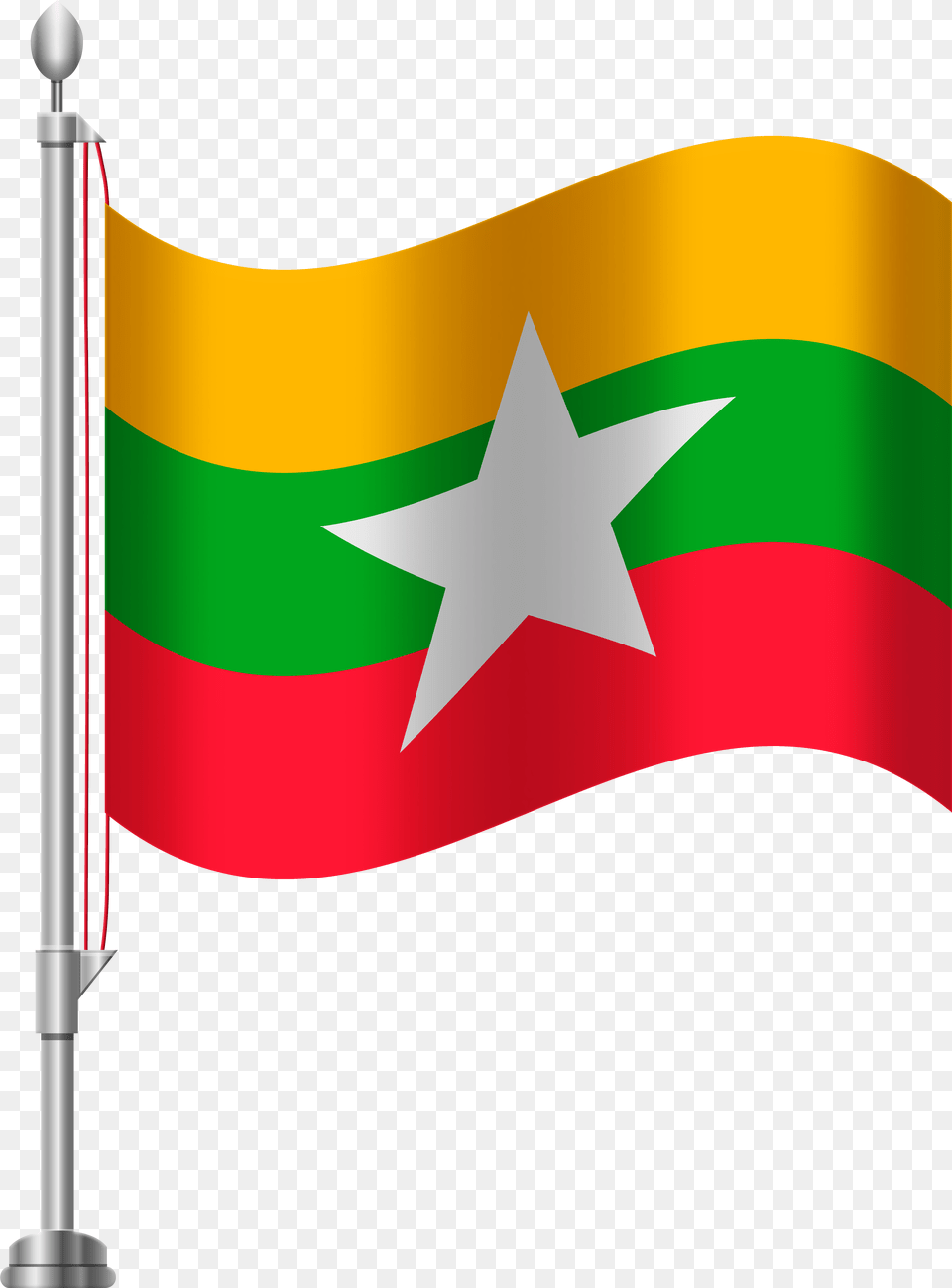 Myanmar Flag Clip Art Free Png