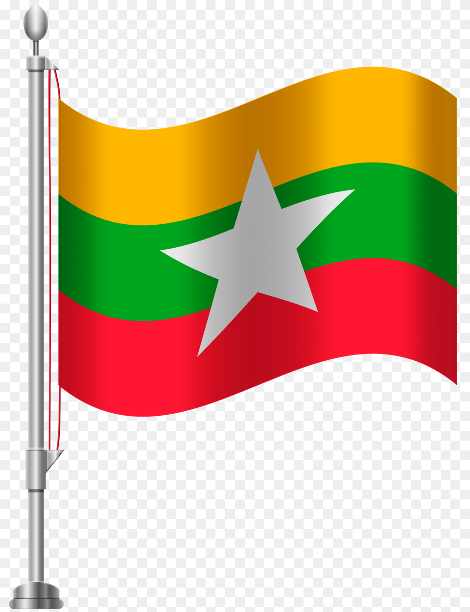 Myanmar Flag Clip Art Free Png