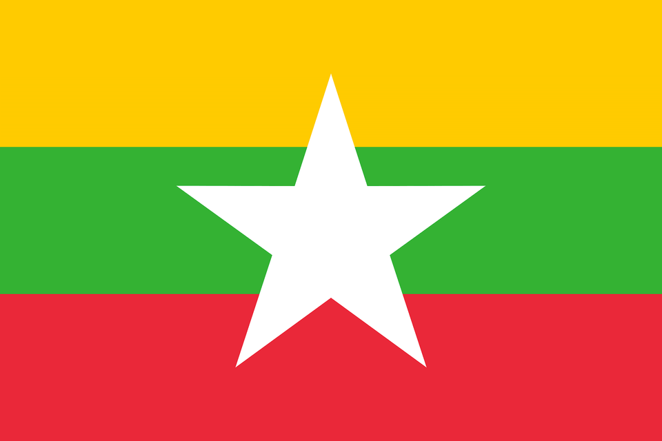 Myanmar Flag Clipart, Star Symbol, Symbol Png Image