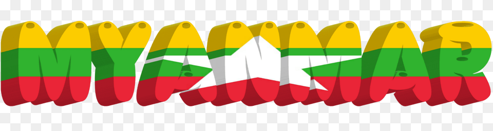 Myanmar Lettering With Flag Clipart Png Image