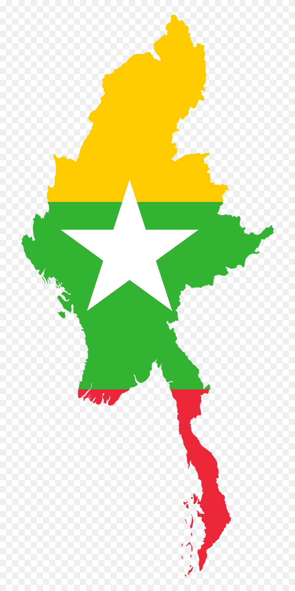 Myanmar Map Flag Clipart, Star Symbol, Symbol, Outdoors, Person Free Transparent Png
