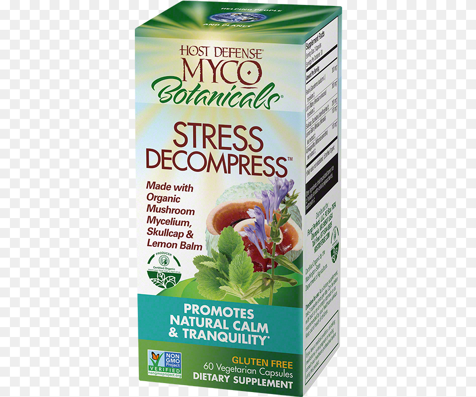 Mycobotanicals Stress Decompress Capsules Fungi Perfecti, Herbal, Herbs, Plant, Food Free Transparent Png