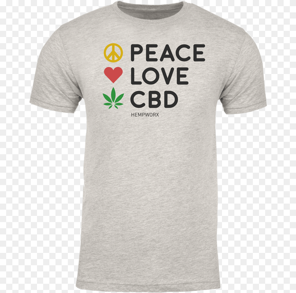 Mydailychoice Emoji Peace Love Cbd Short Sleeve, Clothing, T-shirt, Shirt Png