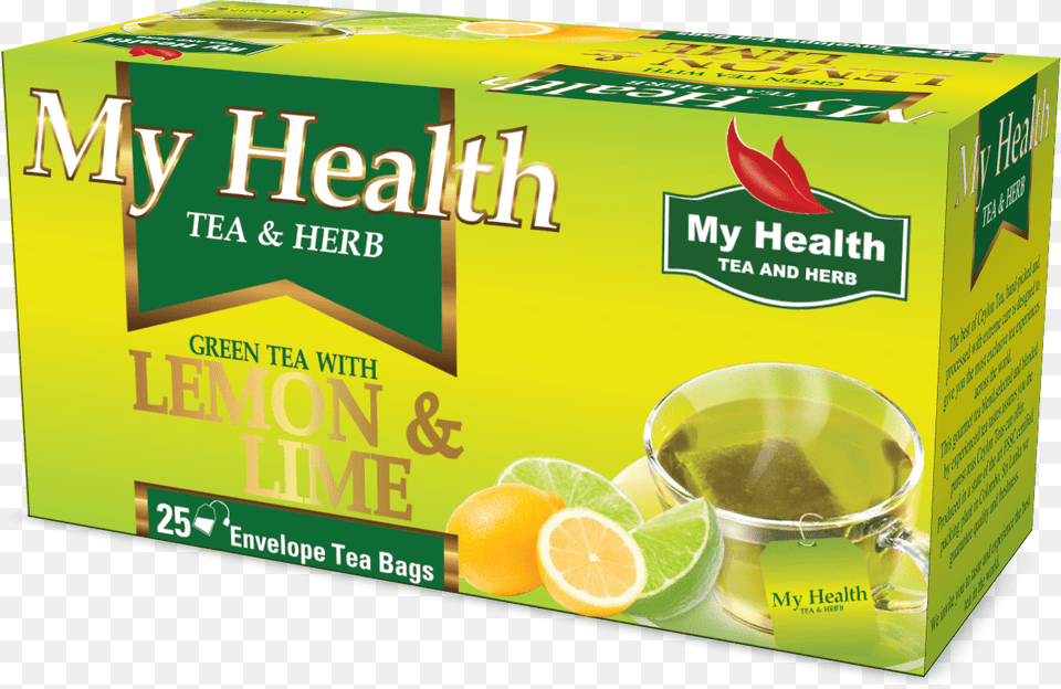 Myhealth Lemon Amp Lime Tea Mate Cocido, Beverage, Green Tea, Citrus Fruit, Food Png Image