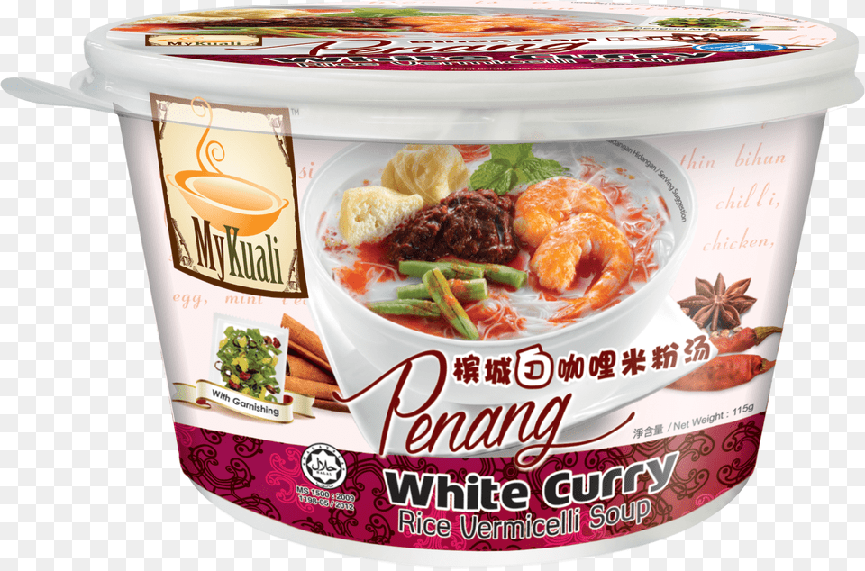 Mykuali Penang White Curry Noodle, Dessert, Food, Yogurt, Lunch Free Transparent Png