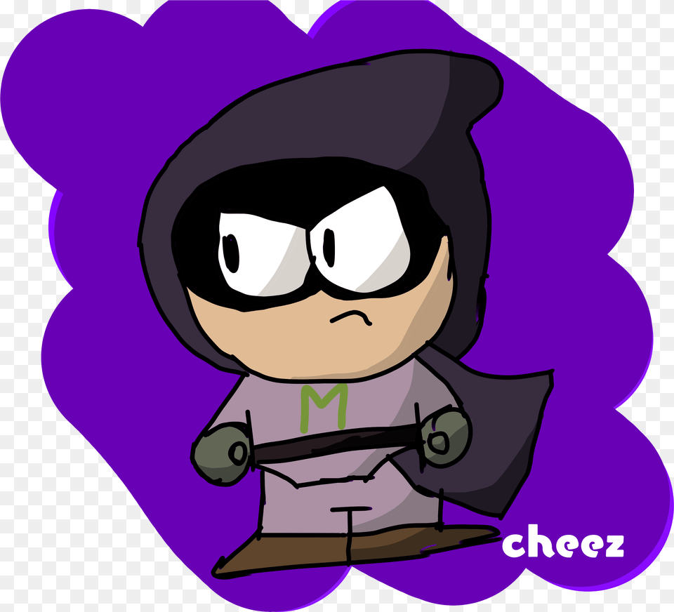 Mysterion From South Park By Cheezcurlz Cartoon, People, Person, Purple, Baby Png Image