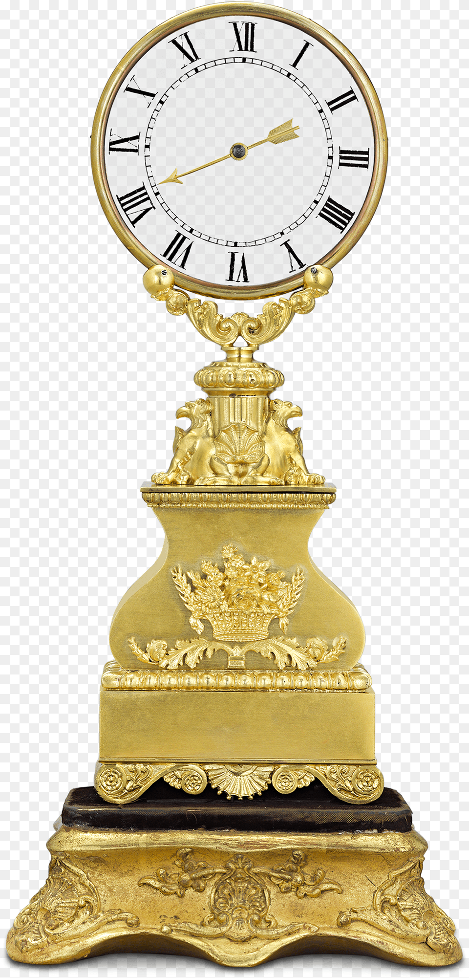 Mystery Clock By Robert Houdin Mystery Clock Houdin, Analog Clock, Gold Free Png