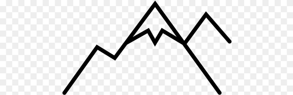 Mystery Mountain Line Art, Gray Free Transparent Png