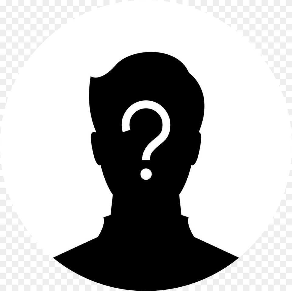 Mystery Person Clipart Profile With Question Mark, Silhouette, Stencil, Electronics, Hardware Free Transparent Png
