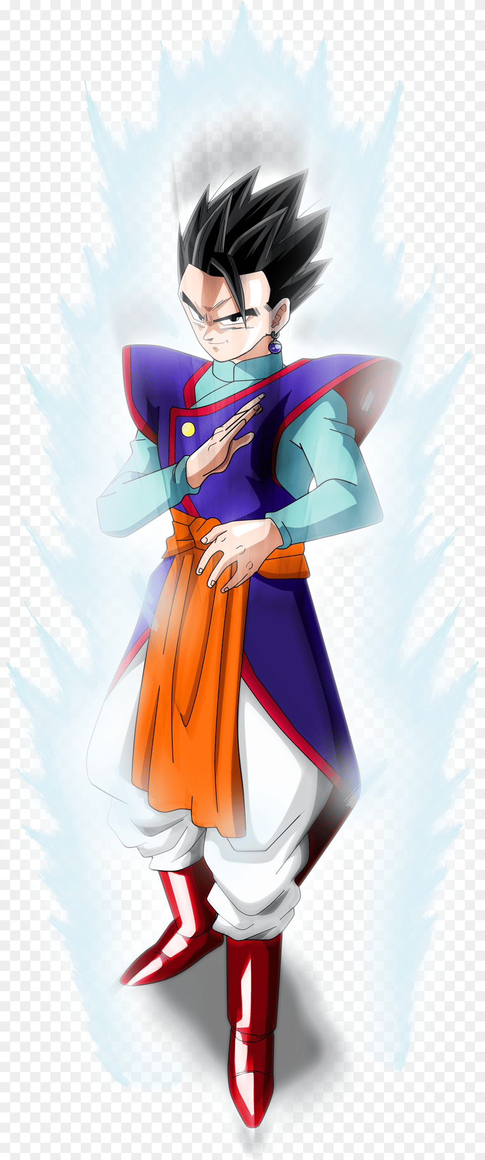 Mystic Gohan Kai Clothes Aura By Brusselthesaiyan Dragon, T-shirt, Clothing, Shirt, Person Png