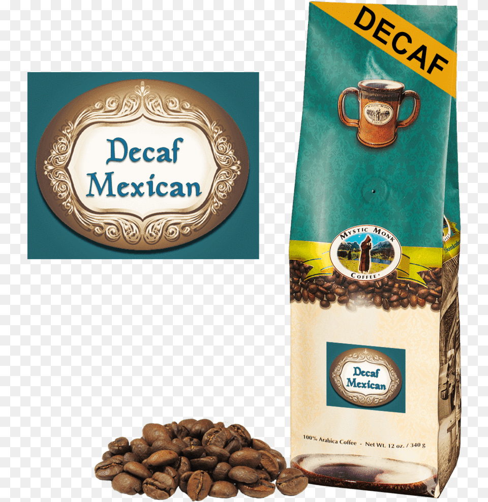 Mystic Monk Coffee Vespers Decaf Mild Roast Whole, Cup, Beverage Free Transparent Png