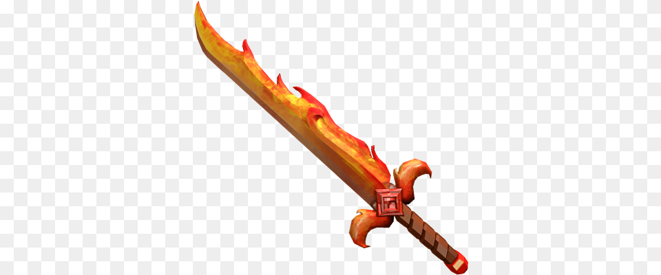 Mystic Sword Of The Flames Roblox Murder Mystery 2 Flames, Weapon, Blade, Dagger, Knife Free Png Download