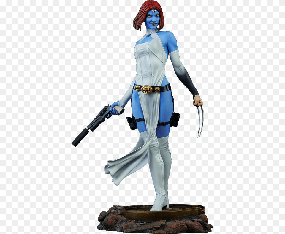 Mystique Premium Format Figure From Sideshow Collectibles Marvel Comics Statue, Figurine, Person, Clothing, Costume Free Png Download