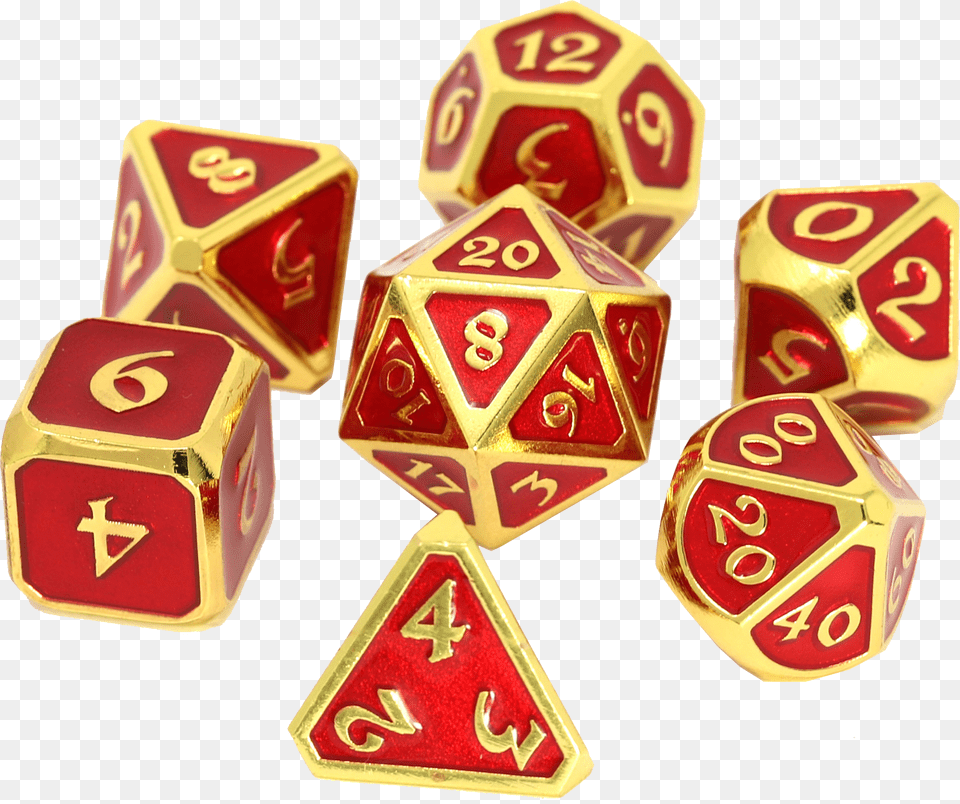 Mythica Satin Gold Ruby, Game, Dice, Toy Png Image
