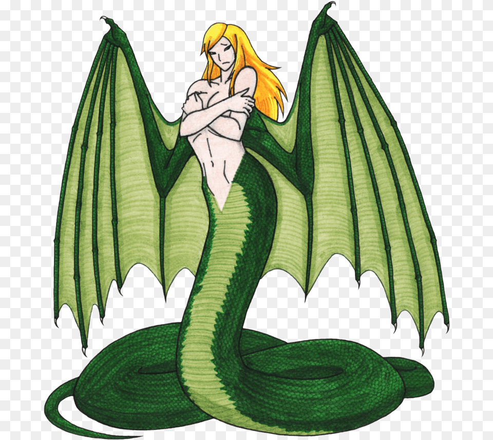 Mythical Clipart European Dragon Legendary Creature Mythology Melusine, Adult, Female, Person, Woman Free Png