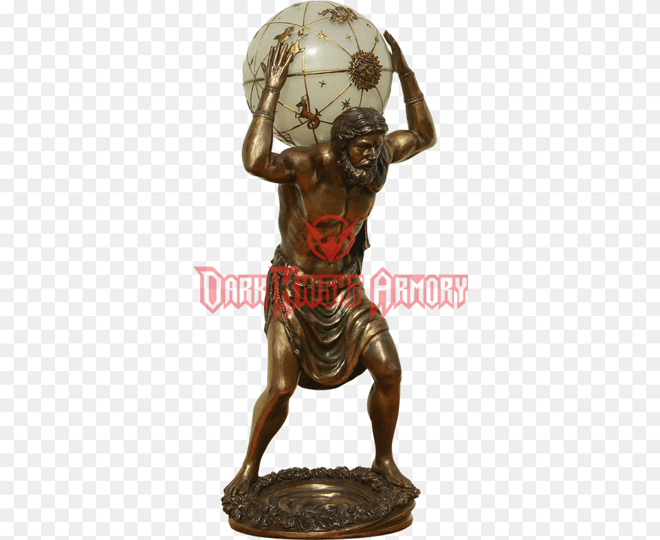 Mythology Statues And Roman Atlas Costume Greek Titan, Bronze, Sphere, Person, Figurine Png