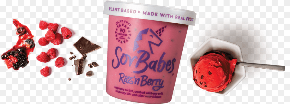 N Berry Inclusions Pint And Scoop, Raspberry, Produce, Plant, Ice Cream Free Png