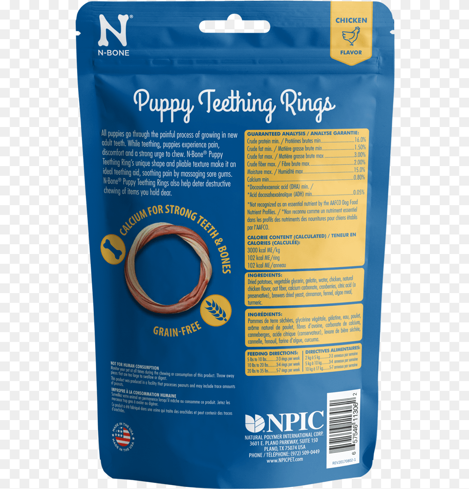 N Bone Puppy Teething Rings Chicken N Bone Puppy Teething Ring Chicken Flavor 3 Pack Treat Free Png Download