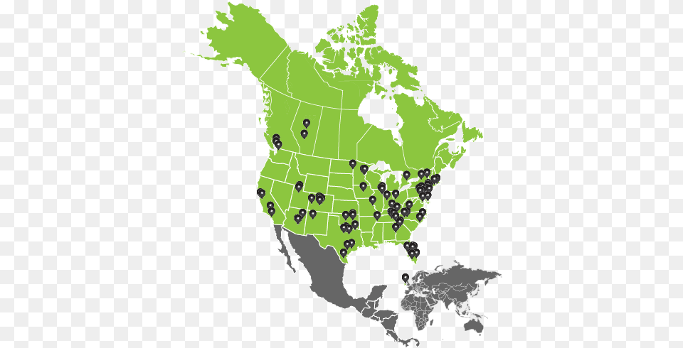 N Compass Tv Can Be Found In Several Hundred Communities Canada Map Clip Art, Chart, Plot, Vegetation, Tree Png Image