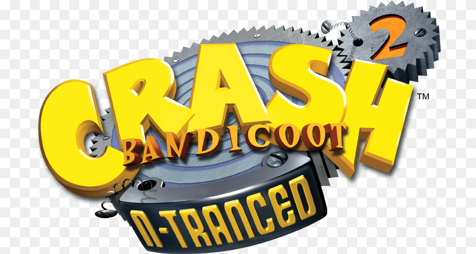 N Crash Bandicoot 2 N Tranced Logo, Machine, Spoke, Dynamite, Weapon Free Transparent Png