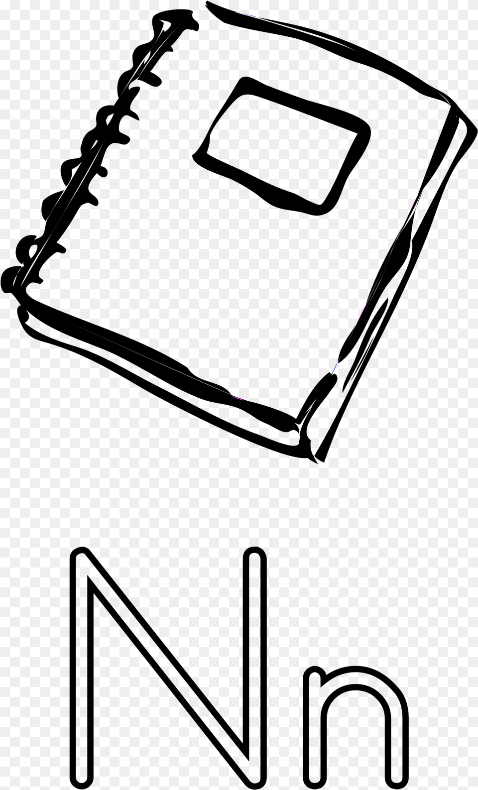 N Is For Notebook Clip Arts Homework Clipart Black And White, Lighting Free Png Download