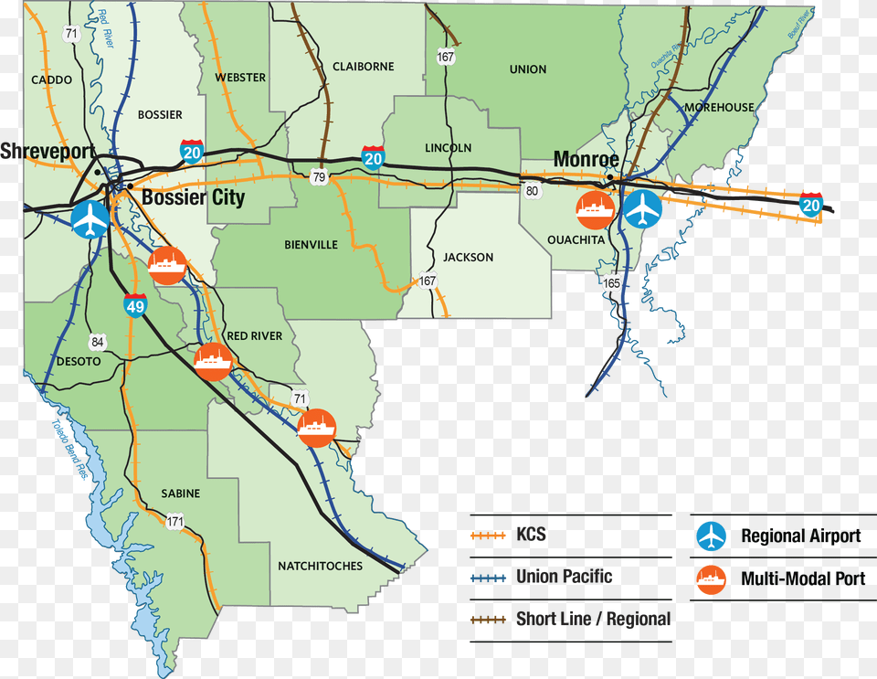 N La Region Railroad Map Atlas, Chart, Plot, Diagram, Plant Free Png