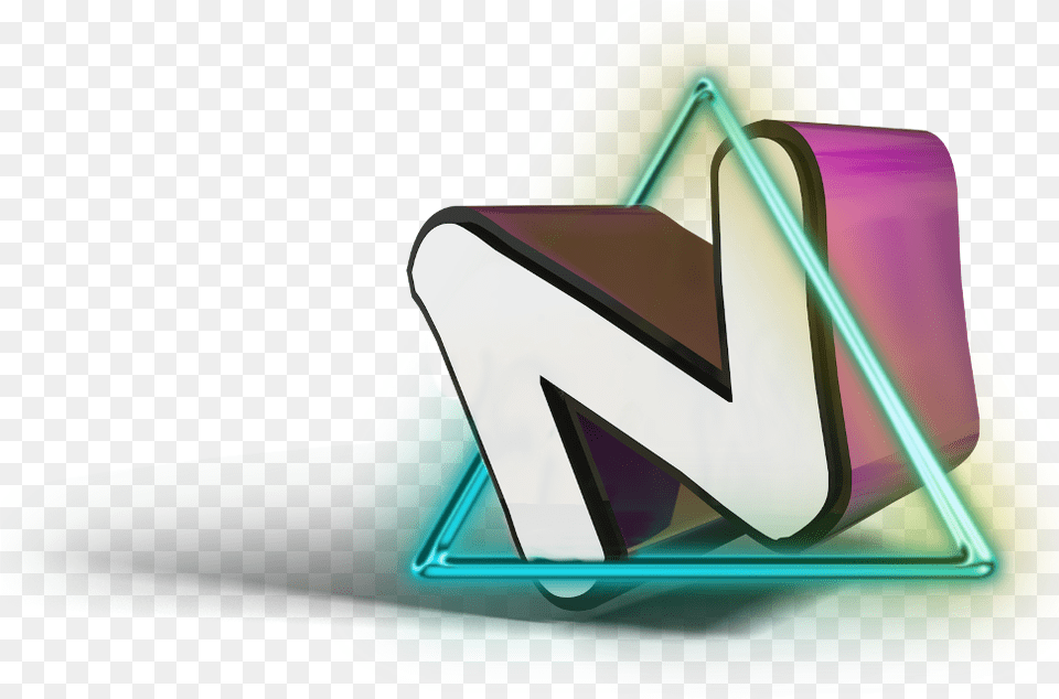 N Neon Picsart Picsart Logo N, Light, Triangle, Symbol, Text Png Image