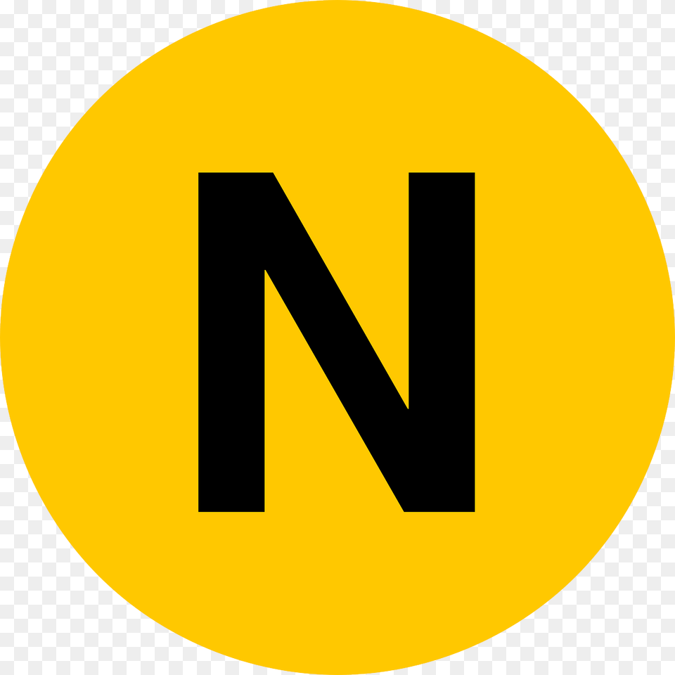 N Subway Line Nyc Symbols, Symbol, Text, Sign, Disk Free Transparent Png