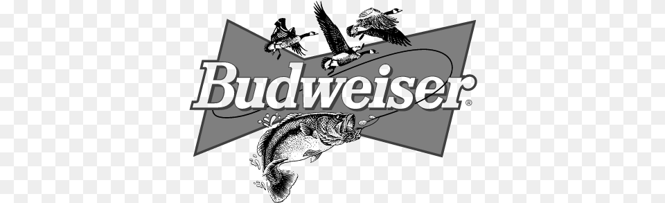 Na Black And White Budweiser Logo, Animal, Bird Png Image