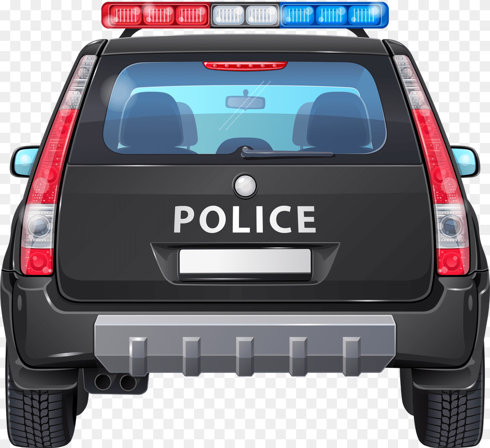 Naara E Milad Vs Police Siren Dj Clip Art Library Back Of Police Car Clipart, License Plate, Transportation, Vehicle, Police Car Free Png Download