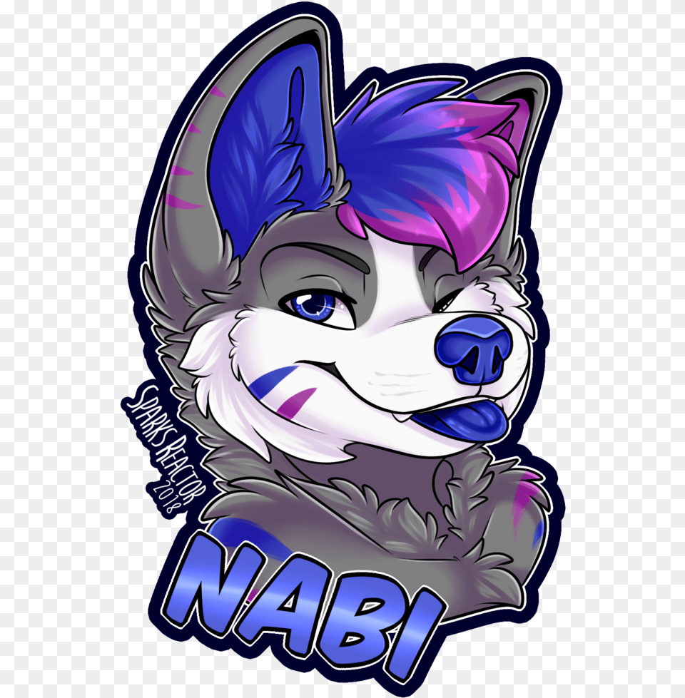 Nabi By Sparksfur Furry Wolf Furry Art Furry Drawing Cartoon, Book, Comics, Publication, Purple Free Png Download