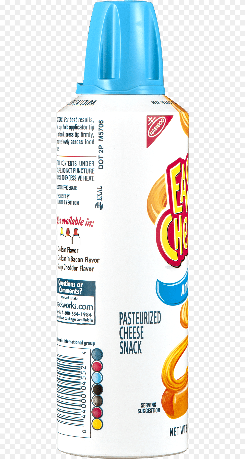 Nabisco Easy Cheese American Pasteurized Cheese Snack Kraft Nabisco American Easy Cheese 8 Oz, Can, Tin Free Png Download