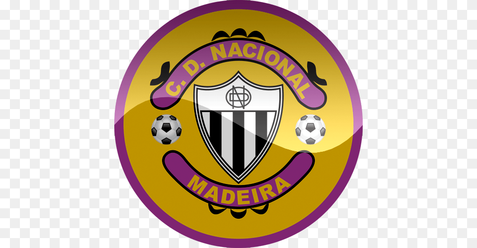 Nacional Da Madeira Logo, Badge, Symbol, Ball, Emblem Free Png