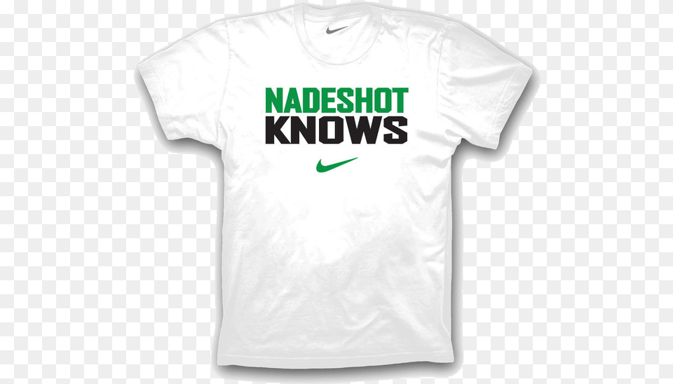Nadeshot Knows Nike Tee In White 100 Cotton Regular, Clothing, Shirt, T-shirt Png