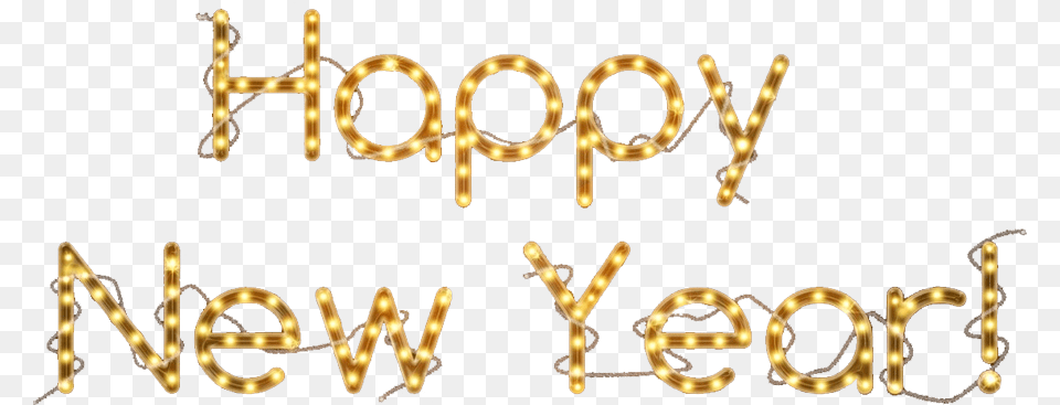 Nadpis Happy New Year, Gold, Text Free Transparent Png