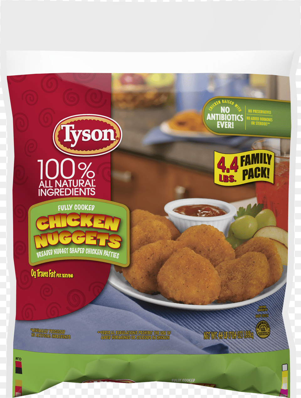 Nae Fully Cooked Chicken Nuggets Breaded Nugget Shaped Family Pack Tyson Chicken Nuggets, Food, Fried Chicken, Ketchup Free Png