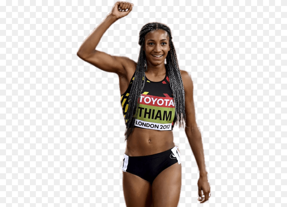 Nafissatou Thiam Fist In The Air Girl, Clothing, Swimwear, Adult, Female Free Png Download