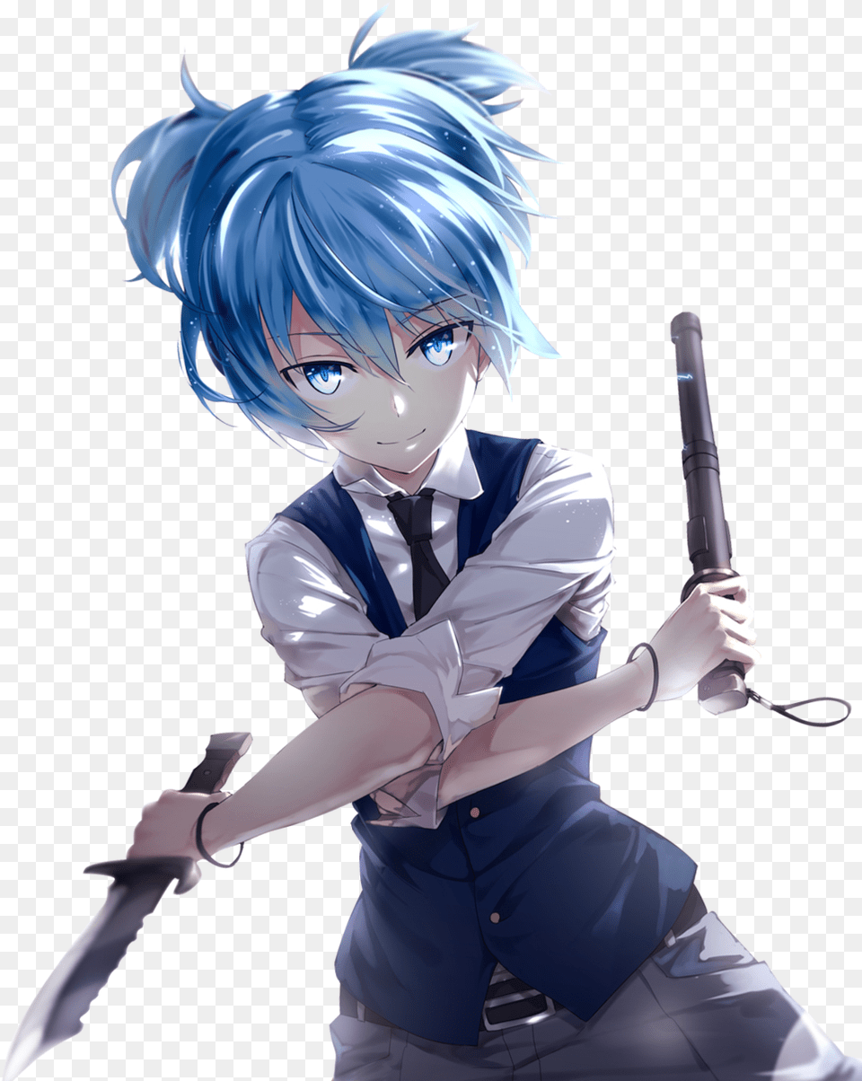 Nagisa Shiota Assassination Classroom Nagisa Fanart, Book, Comics, Publication, Weapon Free Png